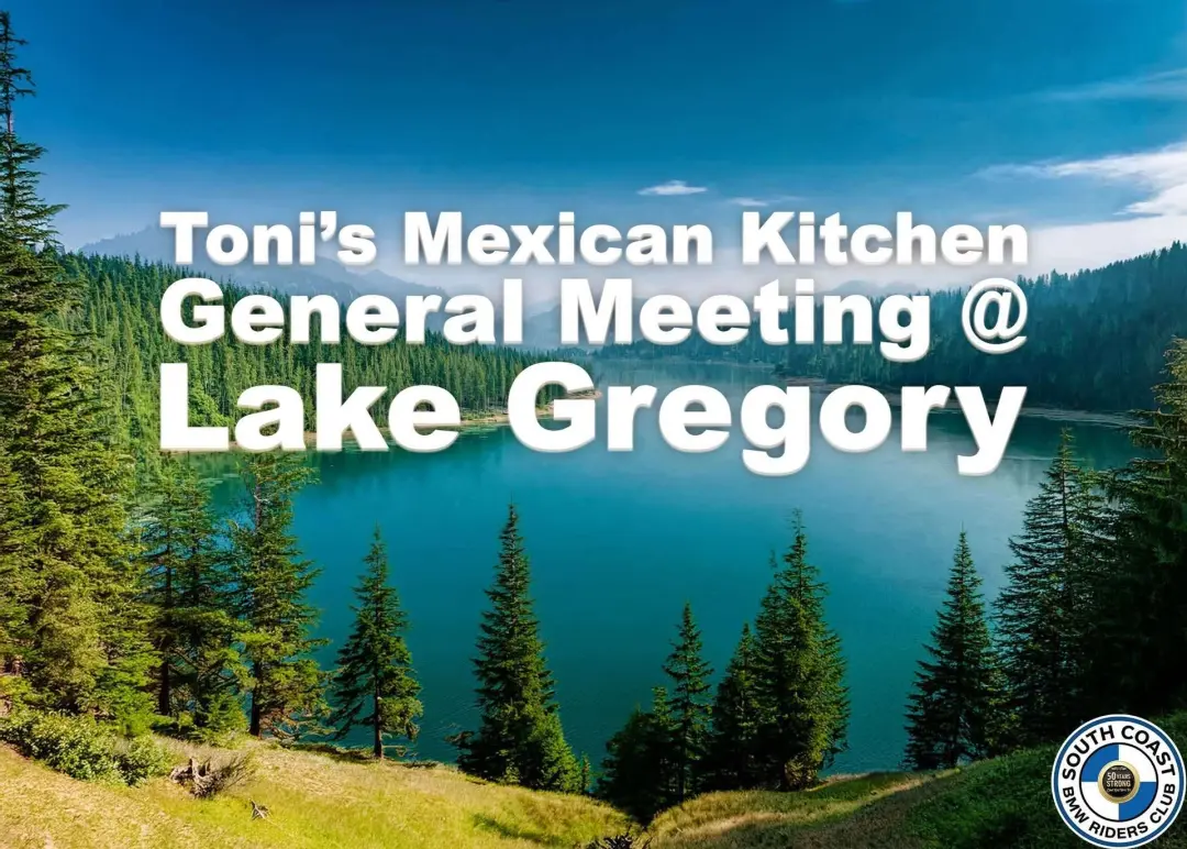 Ride to Toni's Kitchen for Lunch and General Meeting