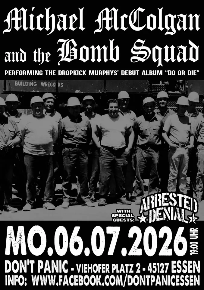 Mike McColgan and the Bomb Squad (performing "Do or Die") + Support: Arrested Denial