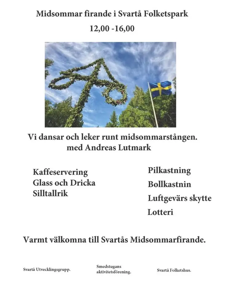 Midsommar firande i svartå