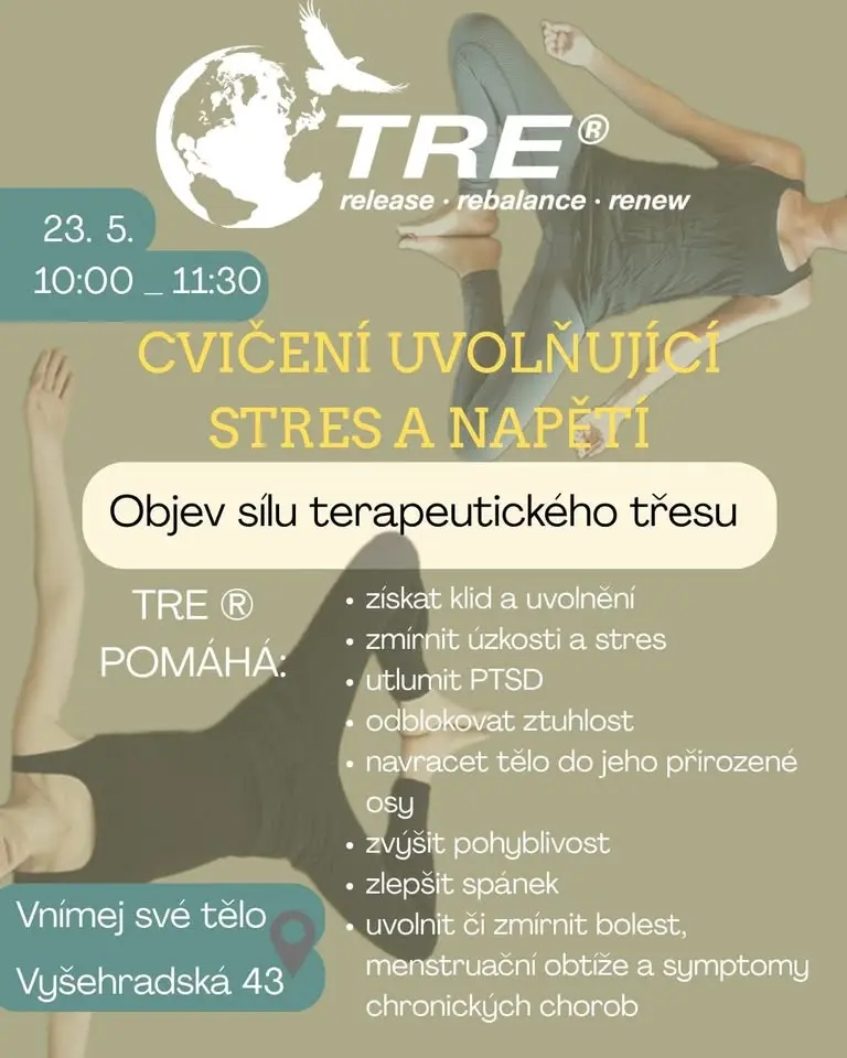 TRE: Nauč se bezpečně využívat spontánní třes k uvolnění těla