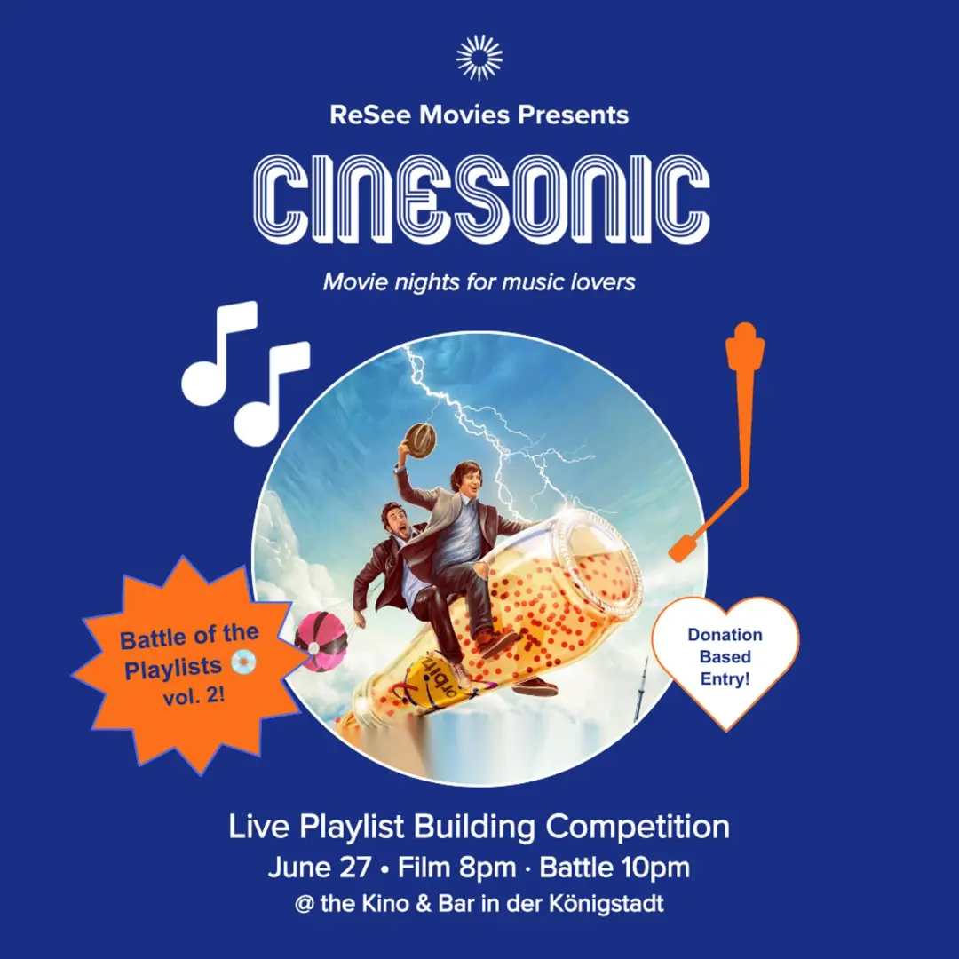 cinesonic "Battle of the Playlists" vol 2 ⚔️ Sneak Film Screening + Live Playlist Building Competition 💿
