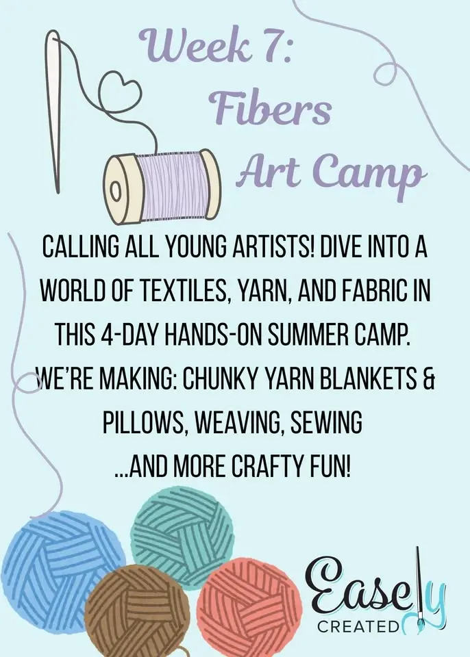Art Camp "Fibers Art" Ages 9-15