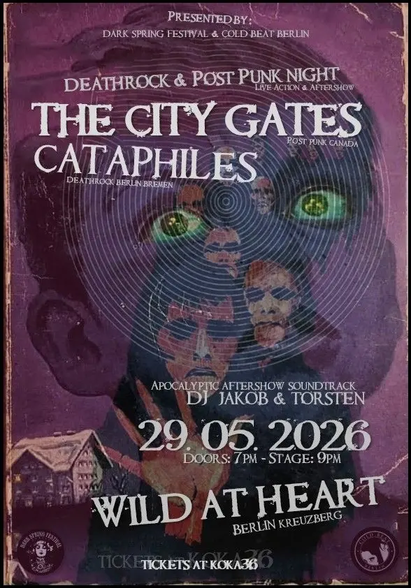 Death-Rock & Post-Punk Night w. The City Gates-Canada+Cataphiles-D