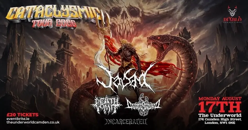 Jasad Death Vomit Deadsquad Live in London with Special Guests Incarcerated