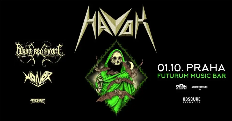 HAVOK, BLOOD RED THRONE, XONOR, ERADIKATED - Praha