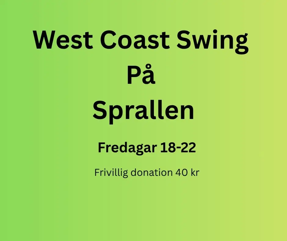 Sommar West Coast Swing På Sprallen