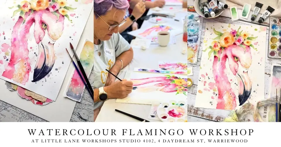 Watercolour Flamingo Workshop
