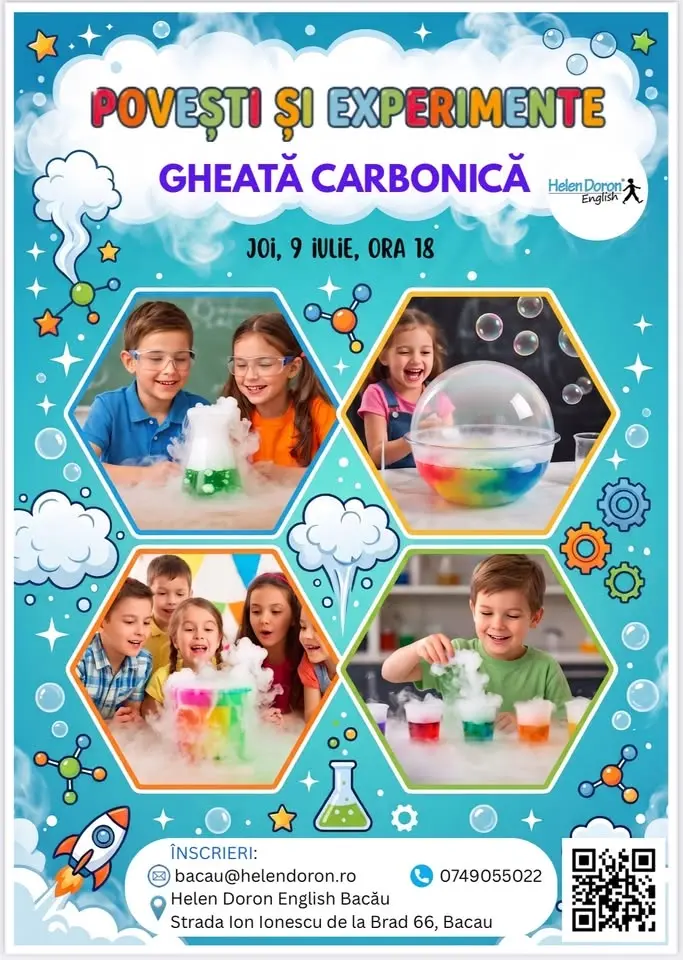 Experimente copii cu gheață carbonică