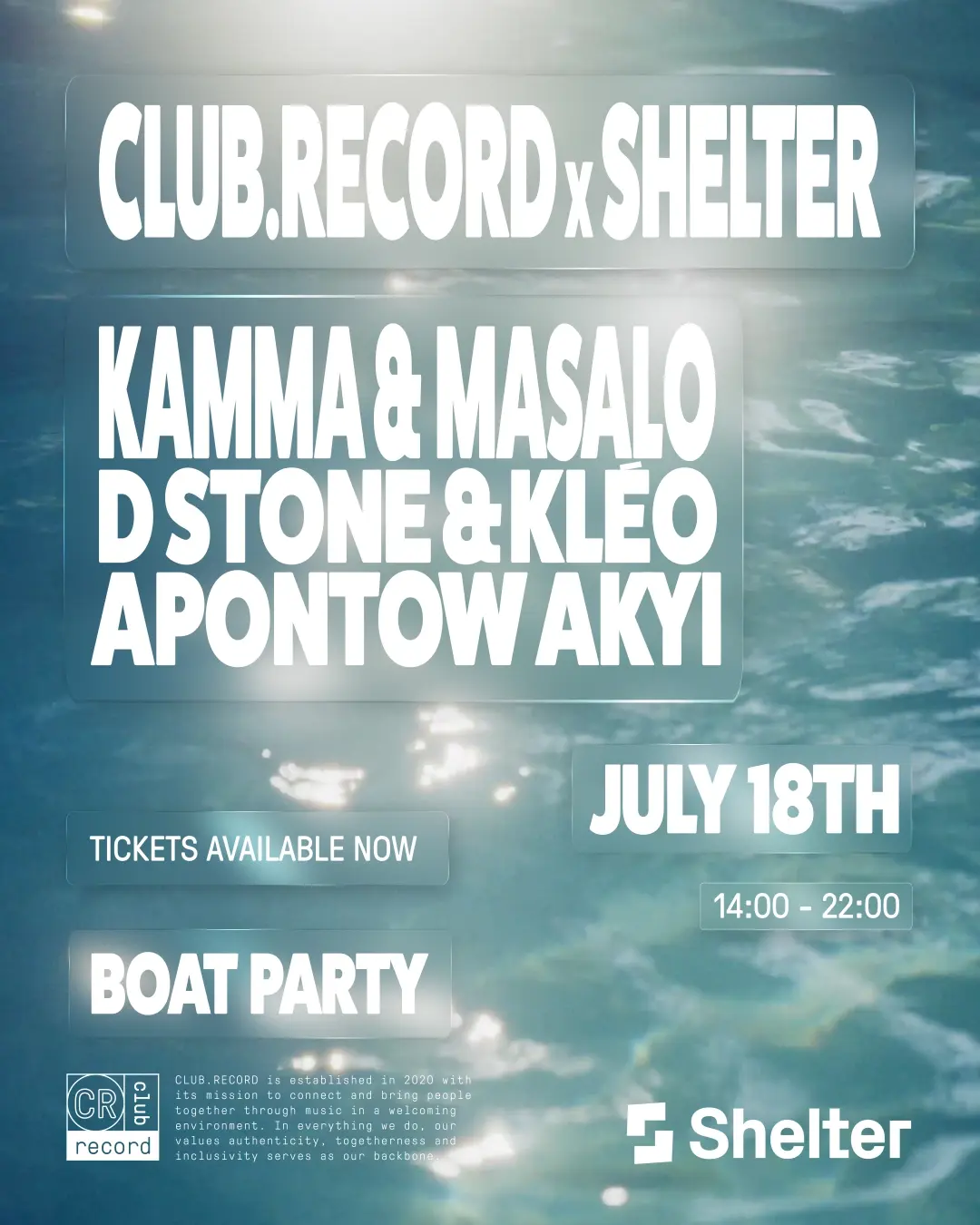 CLUB.RECORD X Shelter: Boat Series