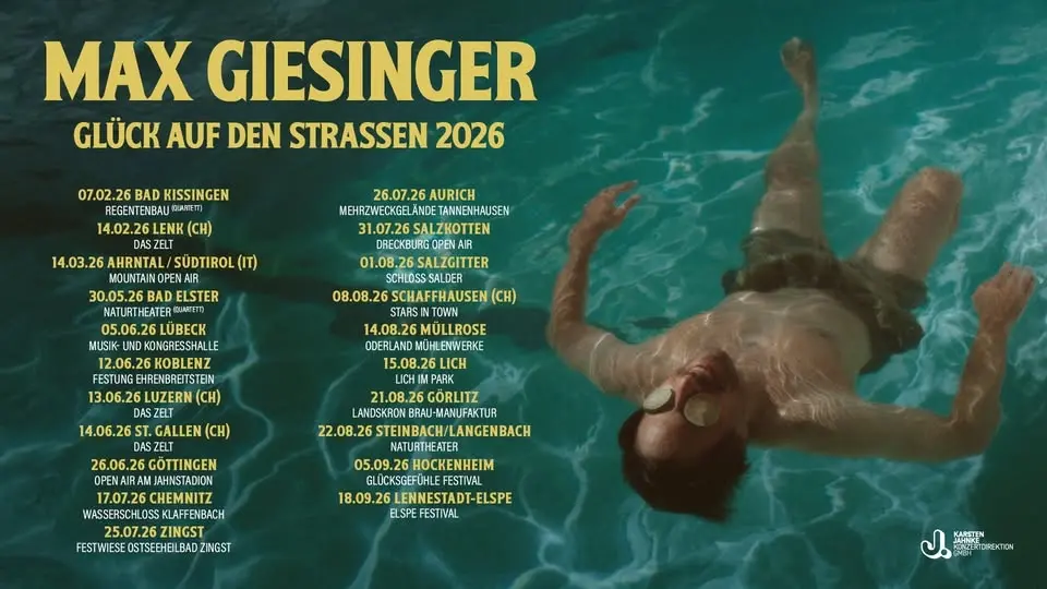 Max Giesinger | Glück auf den Straßen Open Airs 2026 | Lich