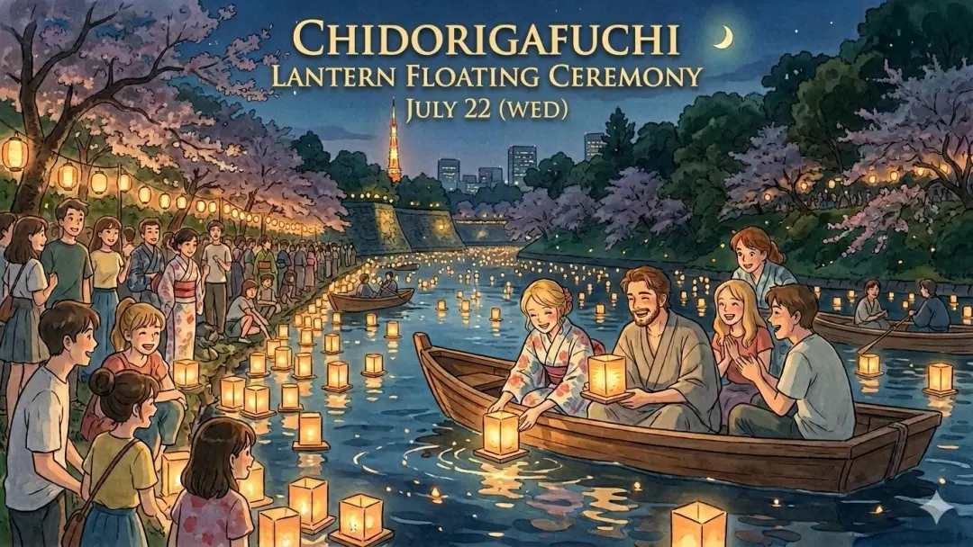 🏮✨ Chidorigafuchi Lantern Floating Ceremony 🚶♂️🚶♀️