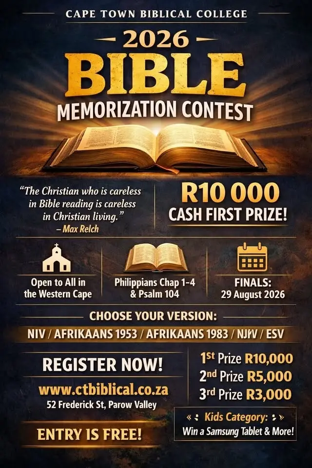 Cape Town Biblical College 2026 BIBLE MEMORIZATION CONTEST