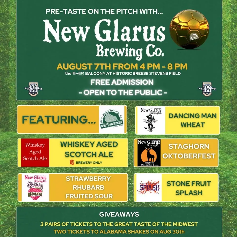 New Glarus Brewing Co. Presents… Pre-Taste on the Pitch