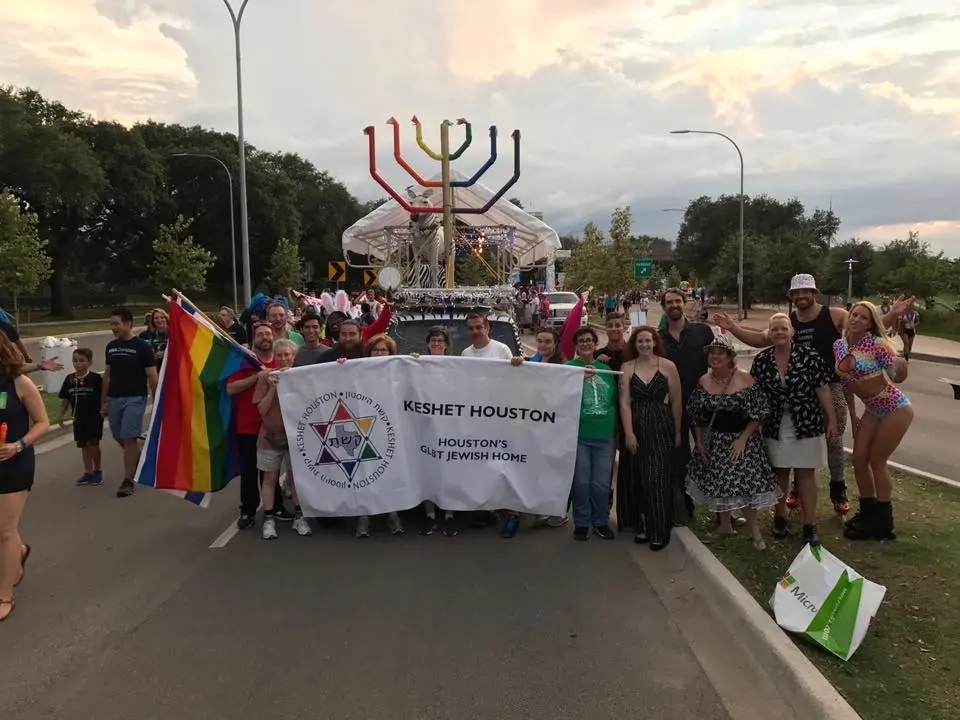 Keshet Houston, QJews, & Keshet Inc. in the Houston Pride Parade