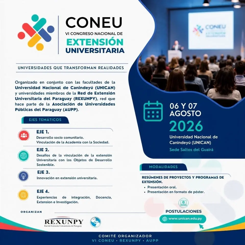 VI CONEU - UNICAN - 2026 - Saltos del Guairá.