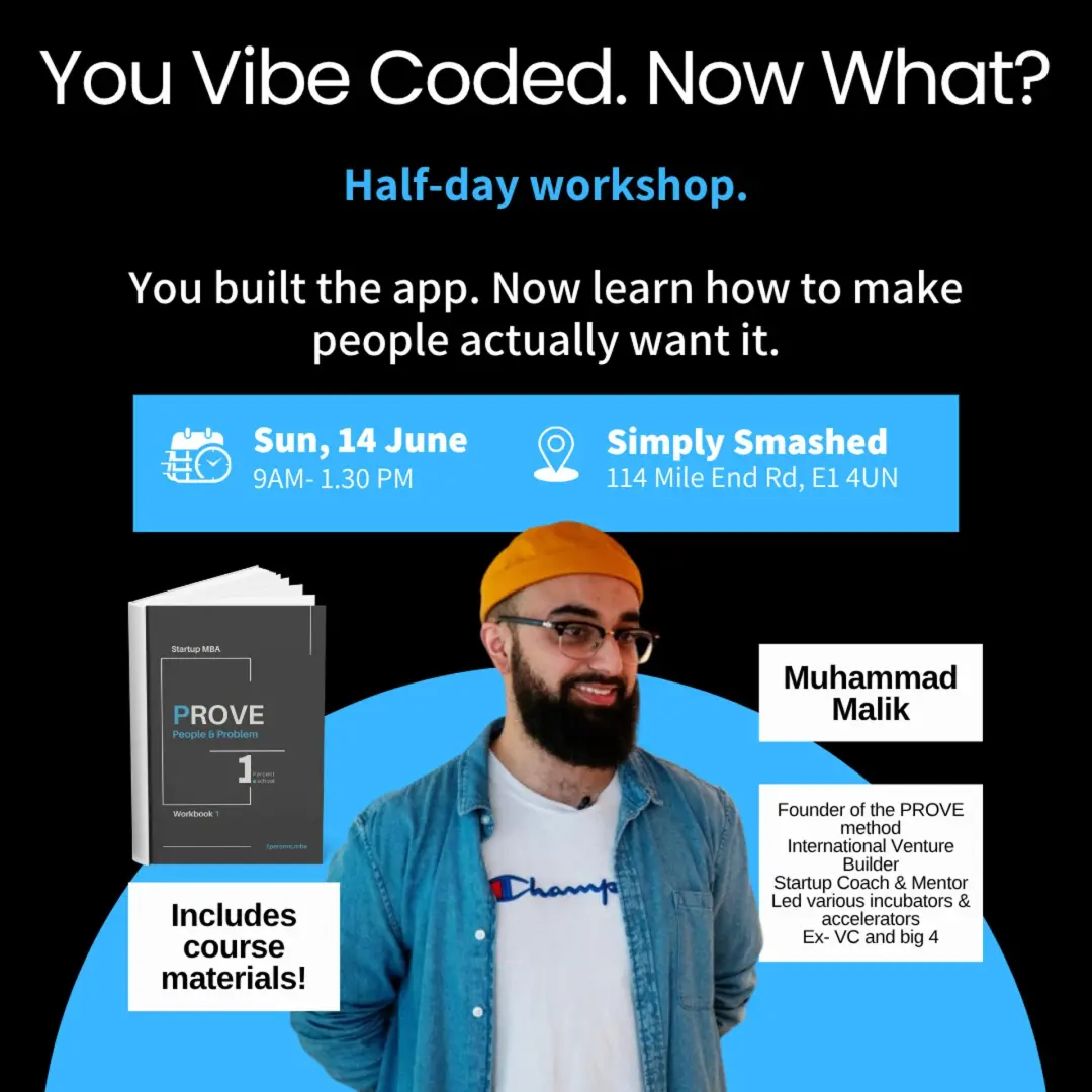 You Vibe Coded. Now What? Workshop + community launch.