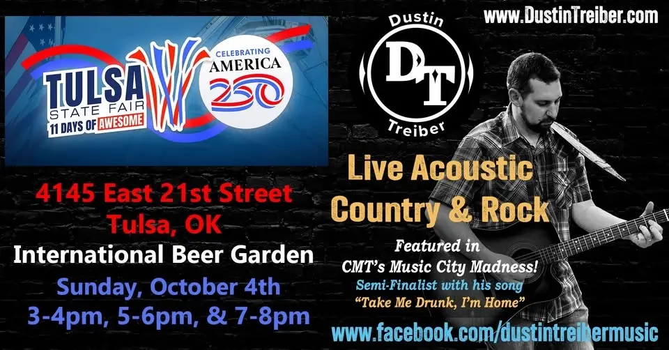 Dustin Treiber at The Tulsa State Fair -  International Beer Garden