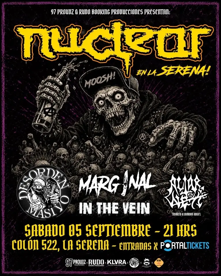 Nuclear en La Serena! Junto a Desorden Masivo, Marginal, In The Vein y Altarness