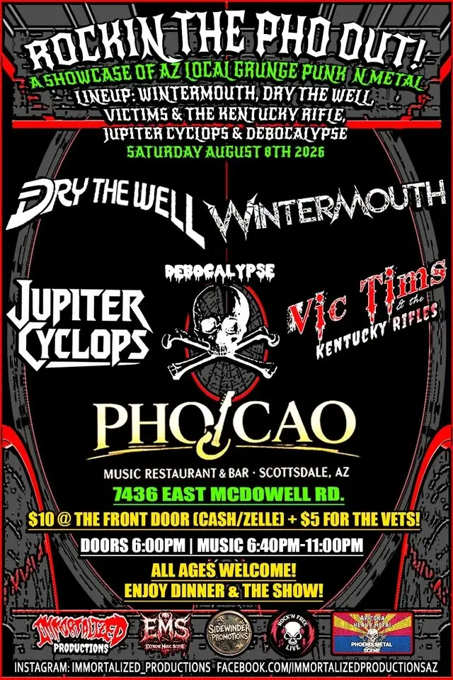 WINTERMOUTH | DRY THE WELL | VIC TIMS & THE KENTUCKY RIFLES | DEBOCALYPSE | JUPITER CYCLOPS