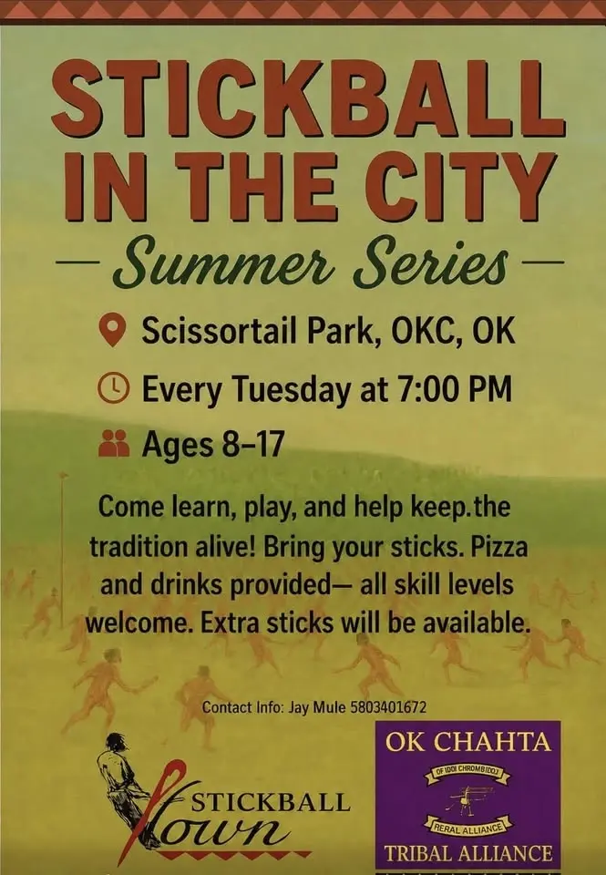 Stickball in the City at scissortail park!