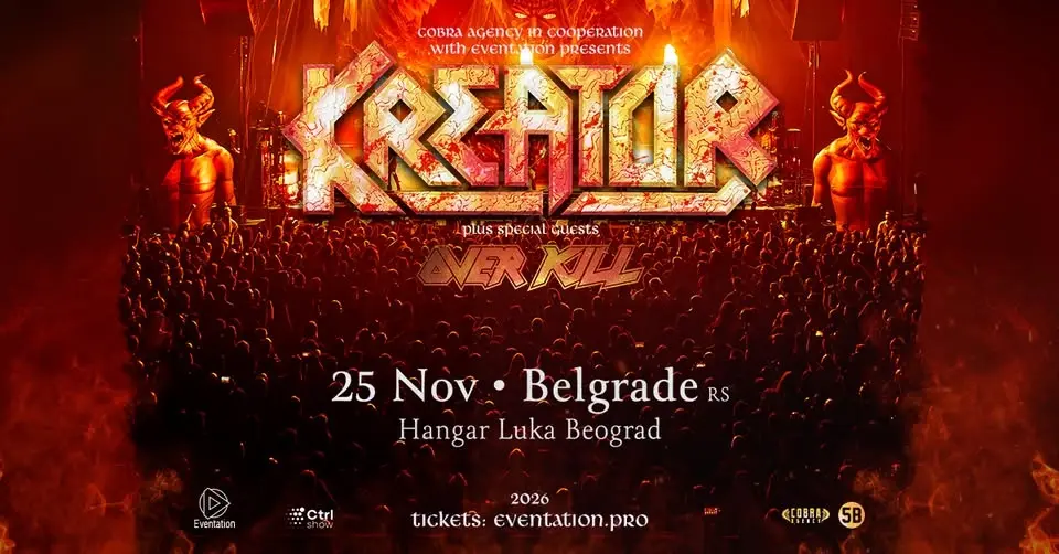 KREATOR + OVERKILL - 25.11 - BELGRADE, Hangar Luka Beograd