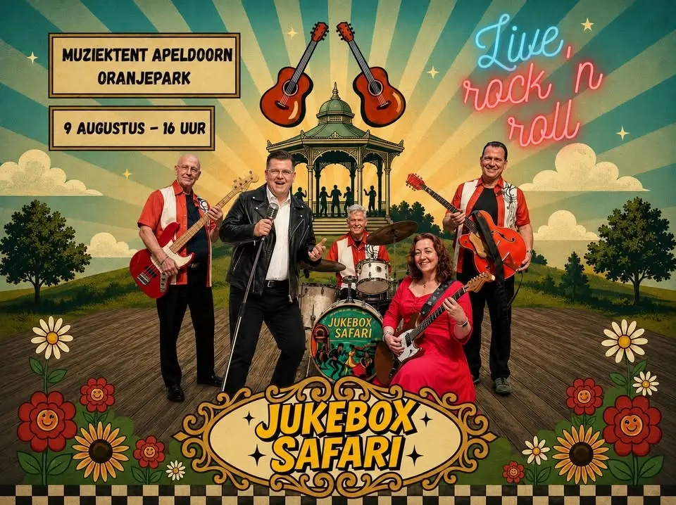 Jukebox Safari in Muziektent Apeldoorn, Oranjepark