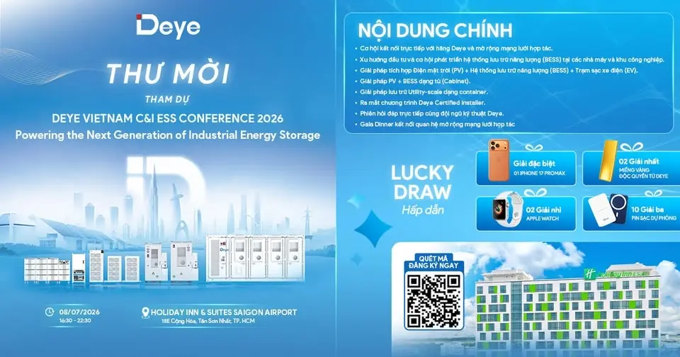 Hội nghị Giải Pháp Lưu Trữ Năng Lượng Cho Thương Mại & Công Nghiệp (C&I)