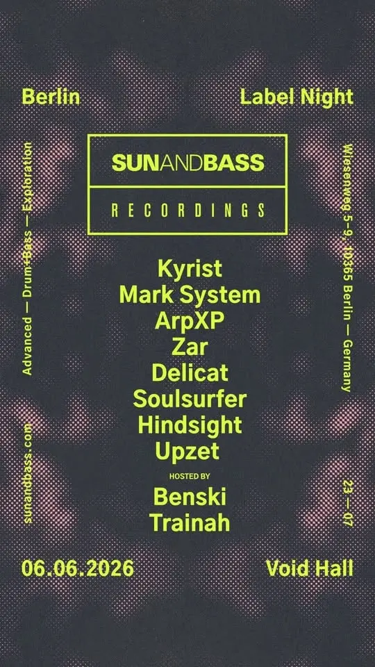 SUNANDBASS Recordings Label Night with Kyrist (UK), Mark System (UK), ArpXp (ITA) - Drum & Bass