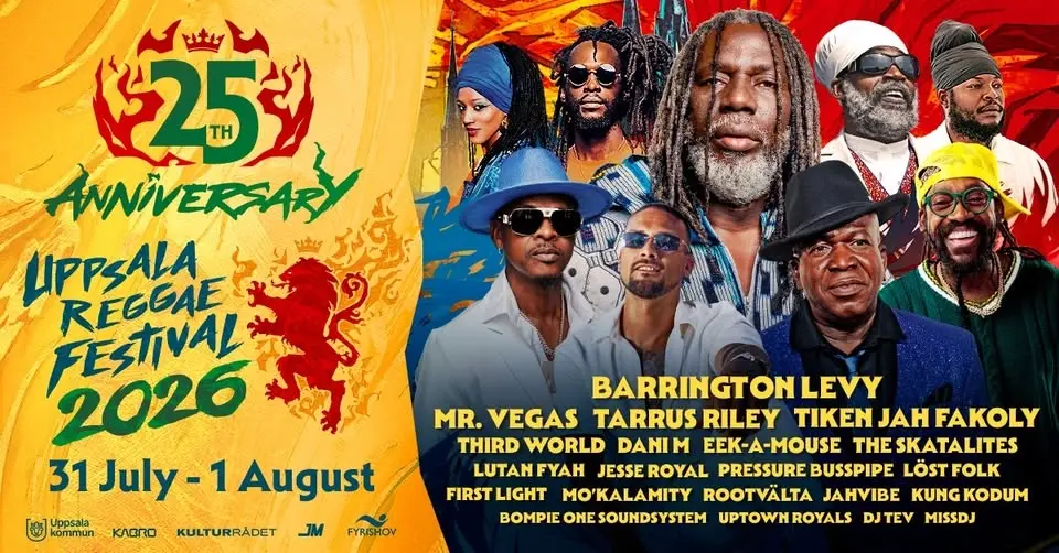 Uppsala Reggae Festival 2026 • 25th Anniversary