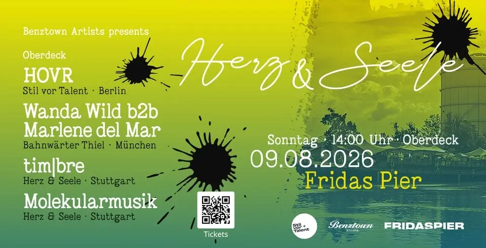 HERZ & SEELE OPEN AIR · 09.08.2026 · FRIDAS PIER OBERDECK