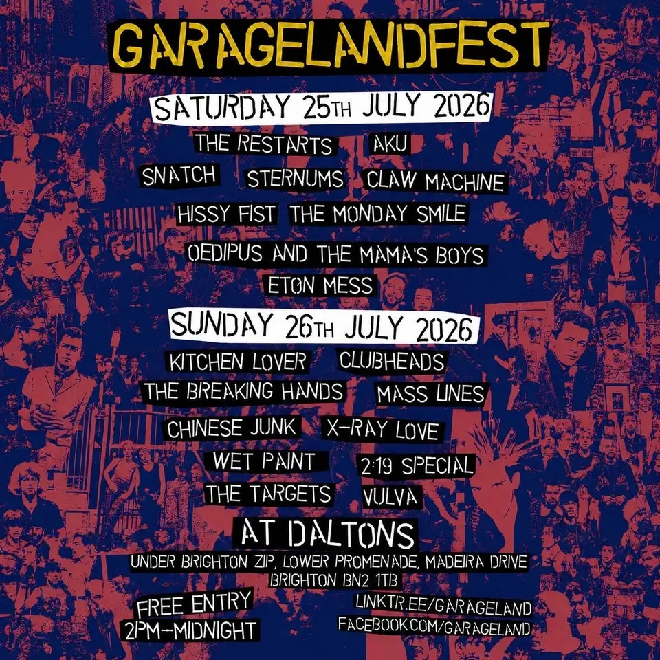 GaragelandFest - a two day free festival of punk, garage rock and hardcore at Daltons Brighton