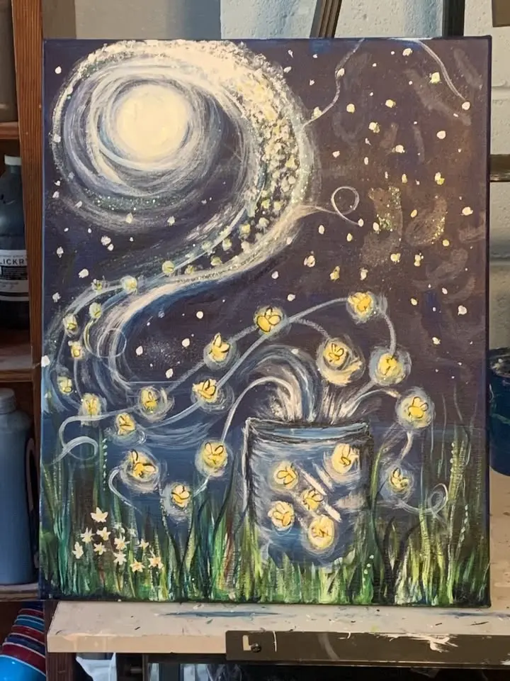 Fireflies paint party