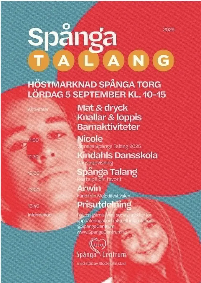HÖSTMARKNAD & SPÅNGA TALANG! Lördag 5 September