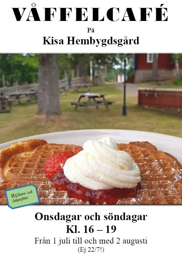 Våffelcafé på Kisa hembygdsgård