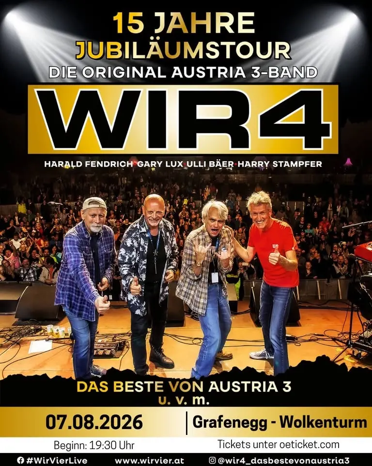 15 Jahre WIR4 Jubiläumstour 2026 - Grafenegg/Wolkenturm