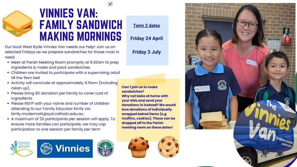 Vinnies Van: Family Sandwich making mornings