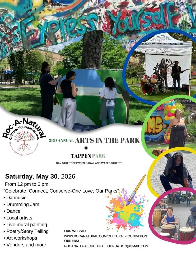 Roc-A-Natural 3rd Annual Arts In The Park at Tappen Park 
