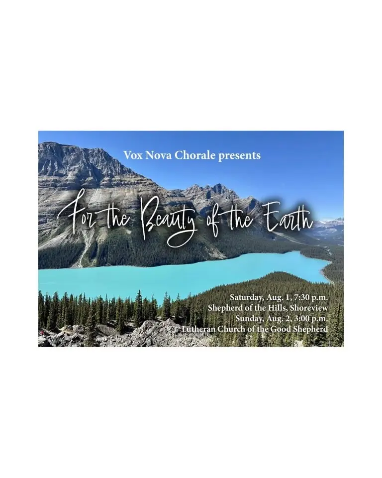 For the Beauty of the Earth -- Concerts Aug 1 & 2