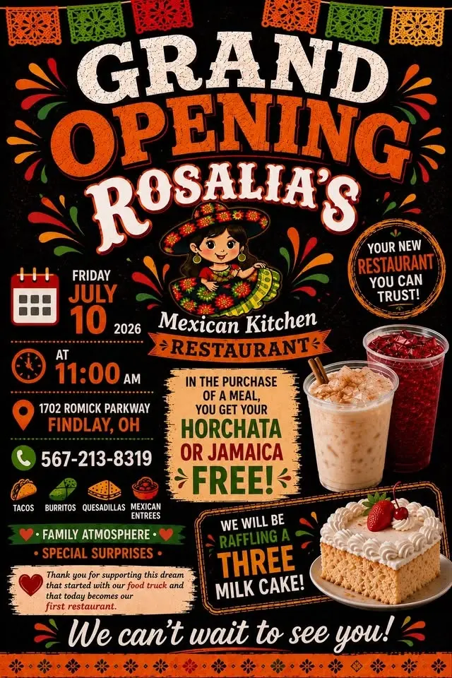 Grand opening Rosalia’s Mexican Kitchen 