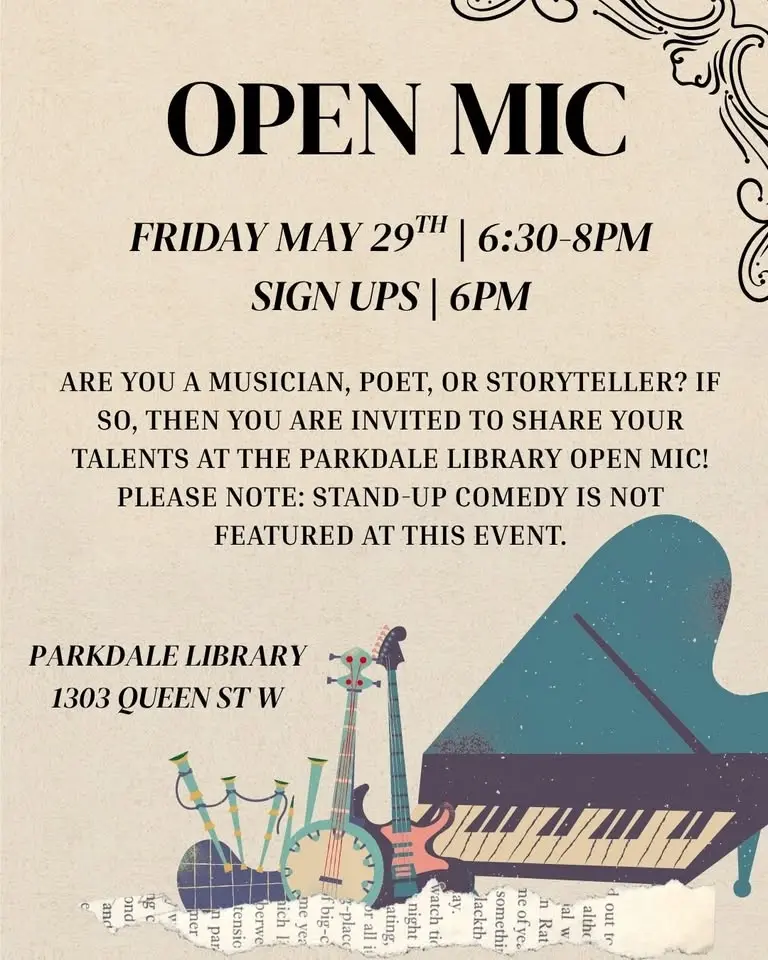Open Mic at Parkdale Library