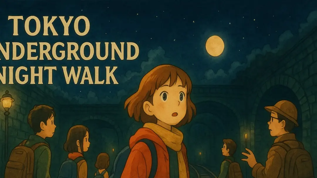 🌙 Tokyo Underground Night Walk Vol 1 🚶‍♂️🚶‍♀️ 7-8 PM➡Talking, 8 PM➡Walking