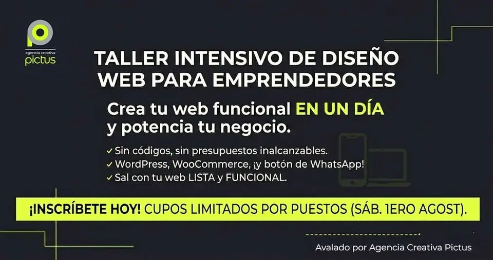 Taller intensivo de diseño web para emprendedores