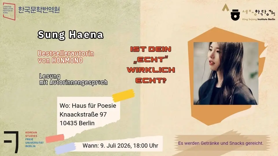 Sung Haena: Lesung & Autorinnengespräch