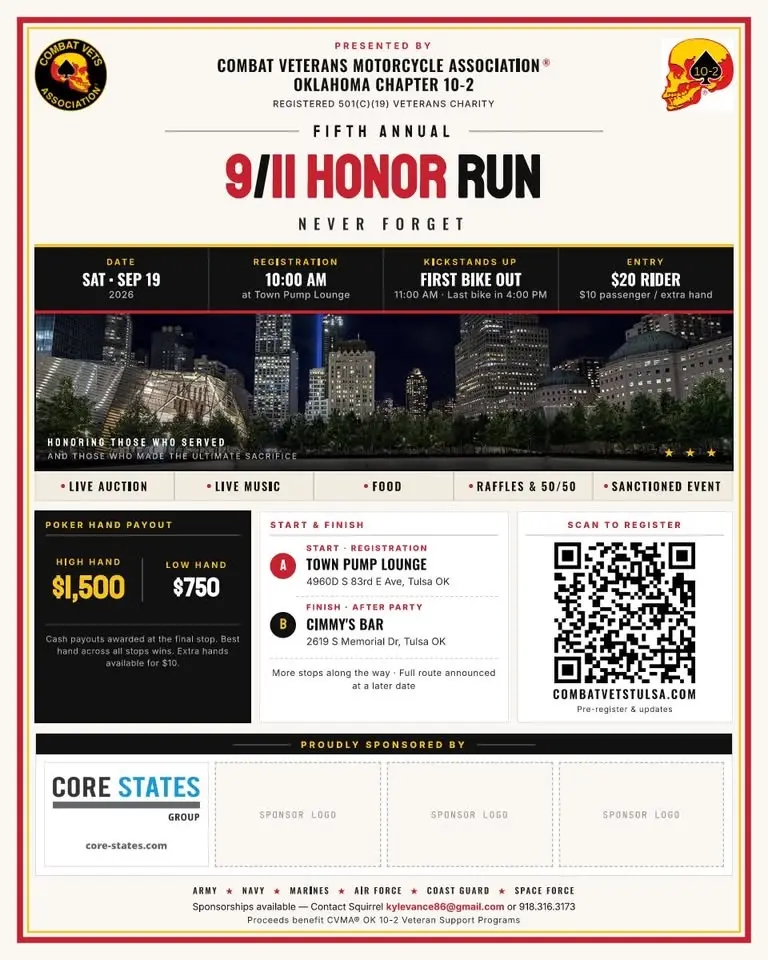 9/11 Honor Run (5th Annual) | Ride to Remember | Tulsa