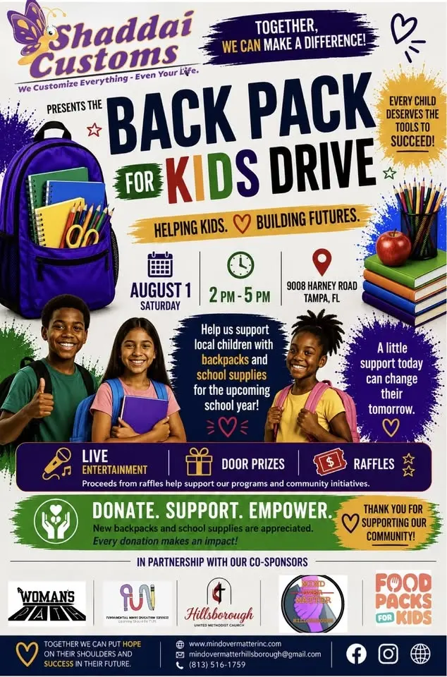 7th Annual Back Pack for Kids Drive