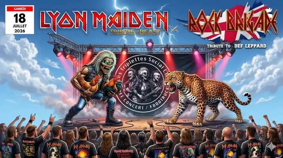 Lyon Maiden + Rock Brigade • Les Triplettes Social Club • 18 juillet 2026