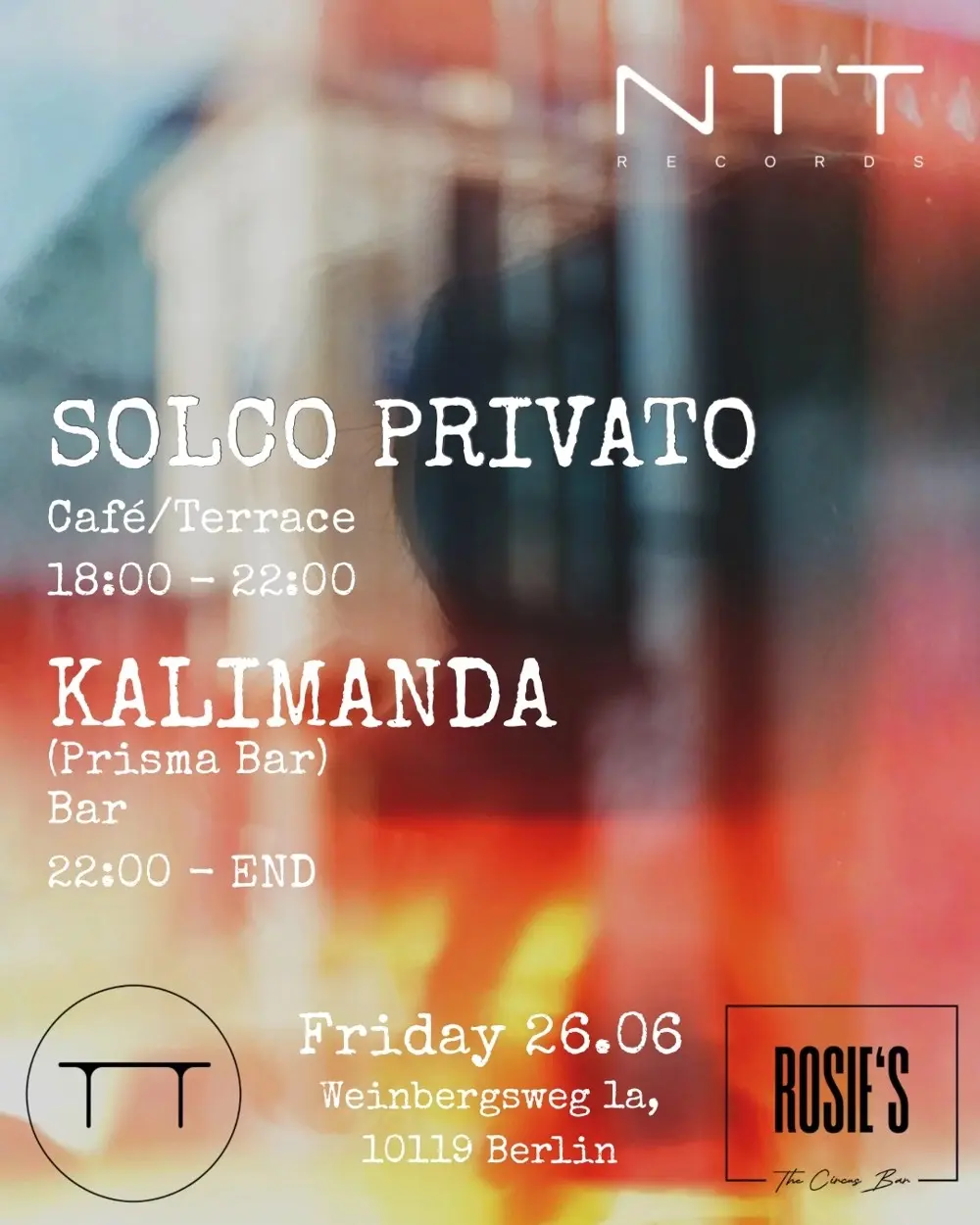 Rosie's Bar x NTT Records presents: Summer Edition with Solco privato & Kalimanda