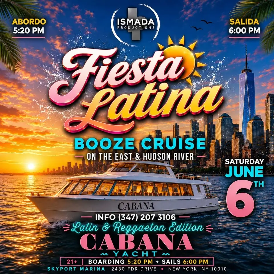 Fiesta Latina Booze Cruise NYC – Reggaeton & Latin Boat Party on the Cabana