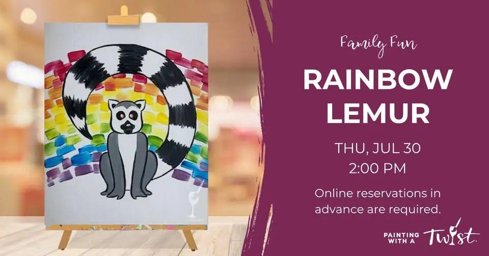Family Painting Fun - Rainbow Lemur