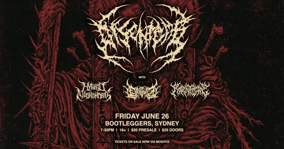DISENTOMB LIVE IN SYDNEY w/ HYBRID NIGHTMARES, GOSIKA, RODENTICIDE